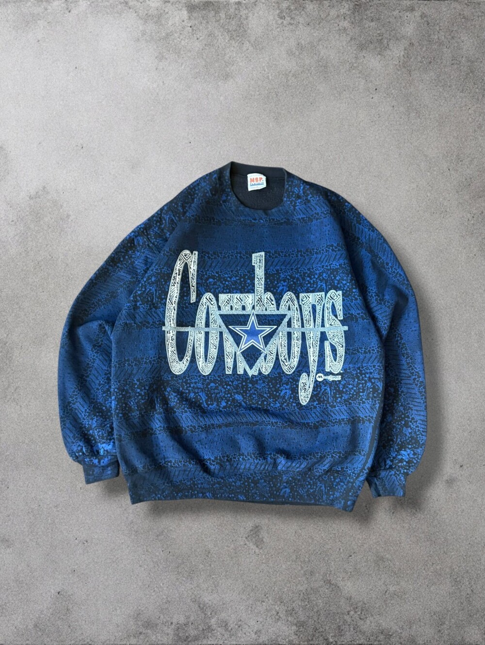 Vintage 90s Dallas Cowboys NFL All Over Print Graphic Crewneck Mens Large